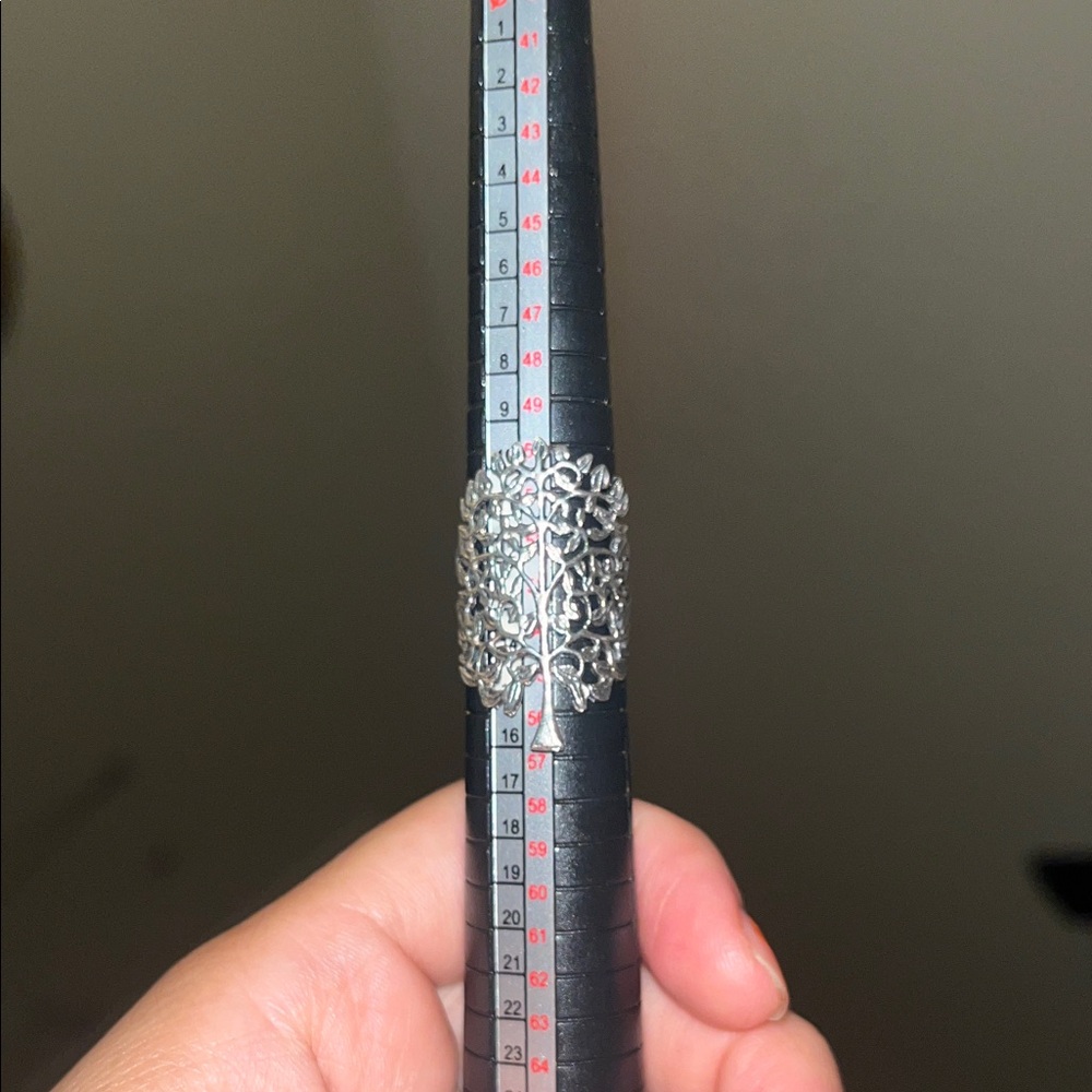 Sterling Silver Tree Design Ring - image 1